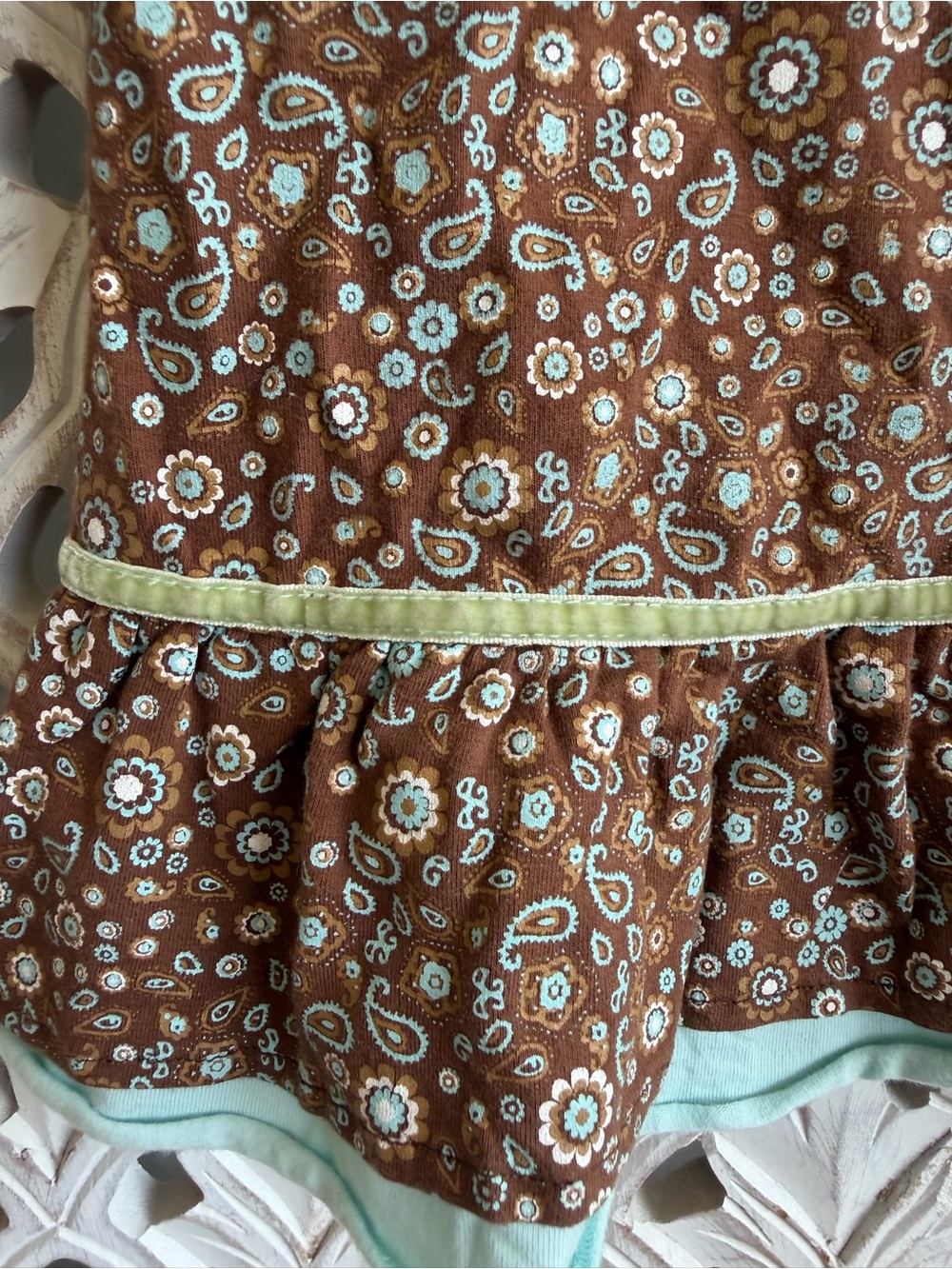 C’est La Vie Girls Floral Paisley Boho Dress Size 2 Round Collar - Picture 4 of 7